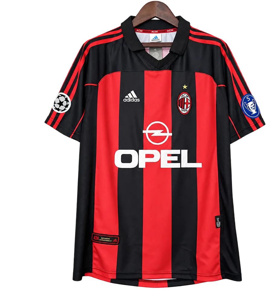 AC Mailand Retro-Trikot 2000/01 Heim – Vorderseite