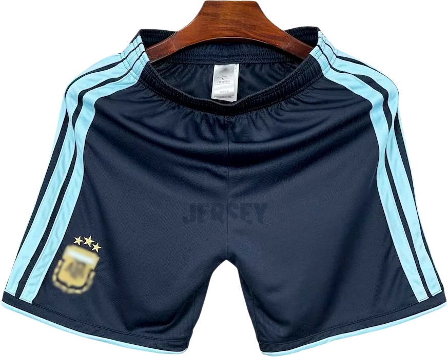 Argentinien Retro-Shorts 2026 Heim schwarz – Vorderseite
