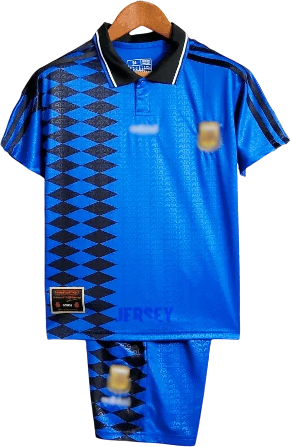 Argentinien Retro-Trikot 1994 Auswärts für Kinder – Vorderseite