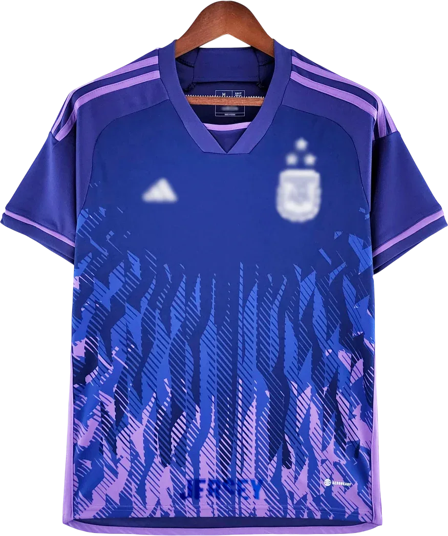 Argentinien Retro-Trikot 2022 Auswärts Tres Estrellas – Vorderseite