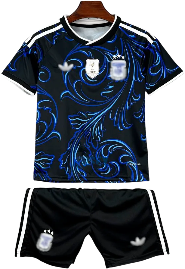 Argentinien Retro-Trikot 2026 Auswärts für Kinder – Vorderseite