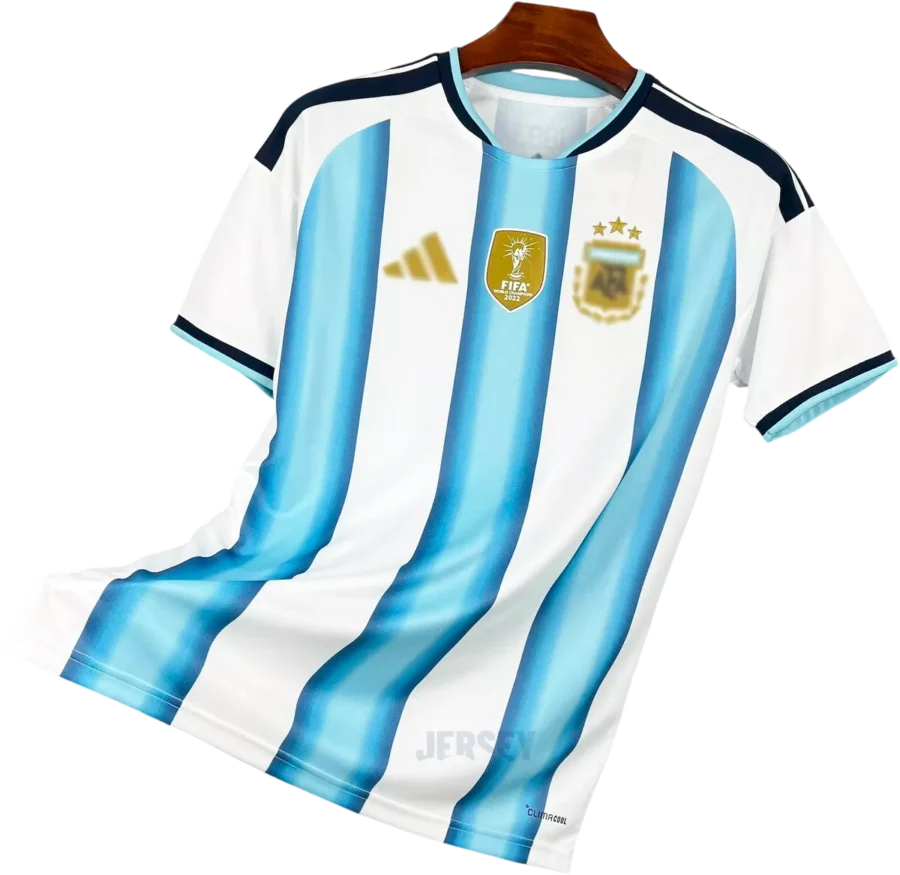 Argentinien Retro-Trikot 2026 Heim mit Patch – Vorderseite