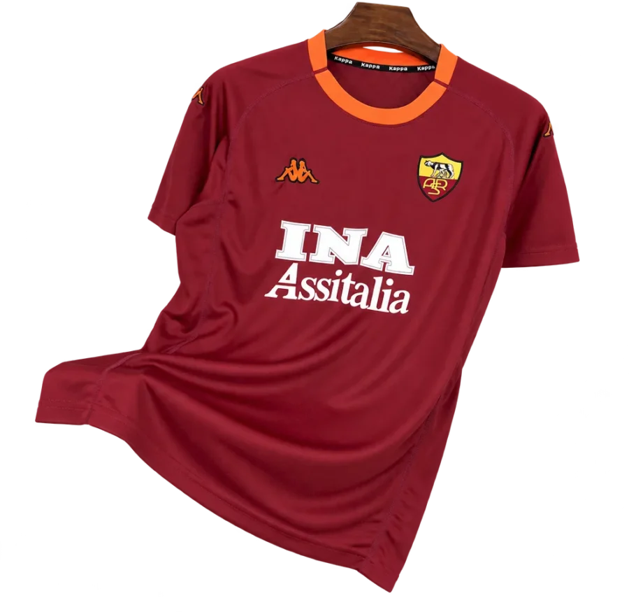 AS Rom Retro-Trikot 2000/01 Heim – Vorderseite