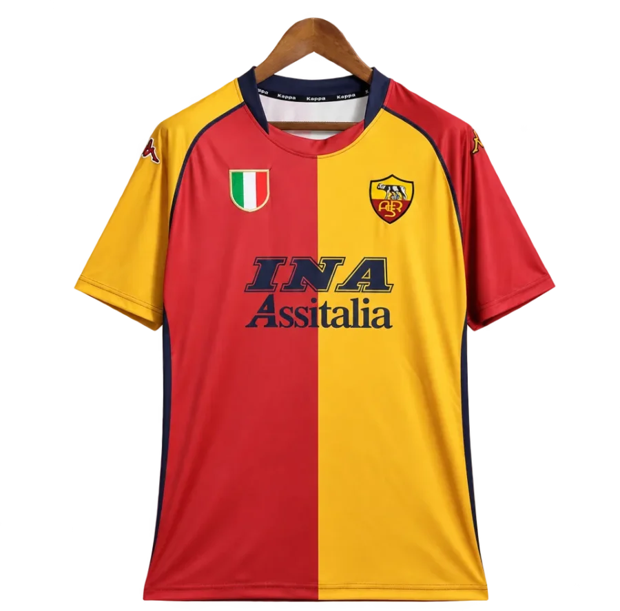 AS Rom Retro-Trikot 2001/02 Sonderedition Champions League – Vorderseite