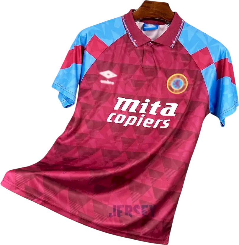 Aston Villa Retro-Trikot 1990/91 Heim – Vorderseite