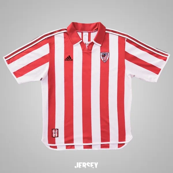 Athletic Bilbao Retro-Trikot 1999/00 Heim – Vorderseite