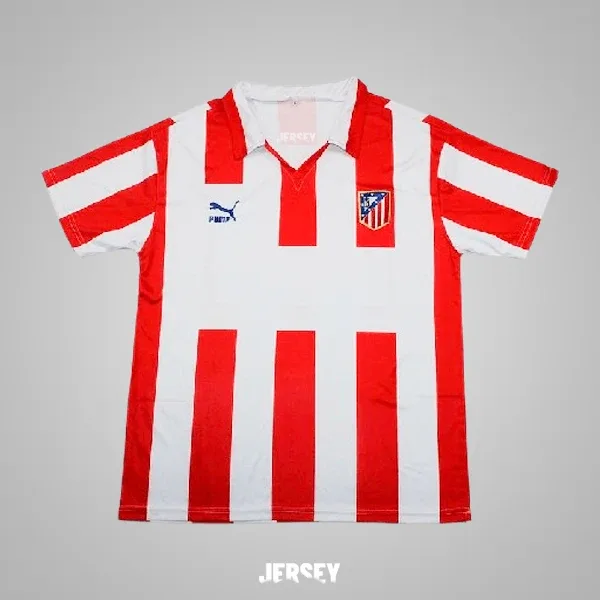 Atlético Madrid Retro-Trikot 1988/89 Heim – Vorderseite