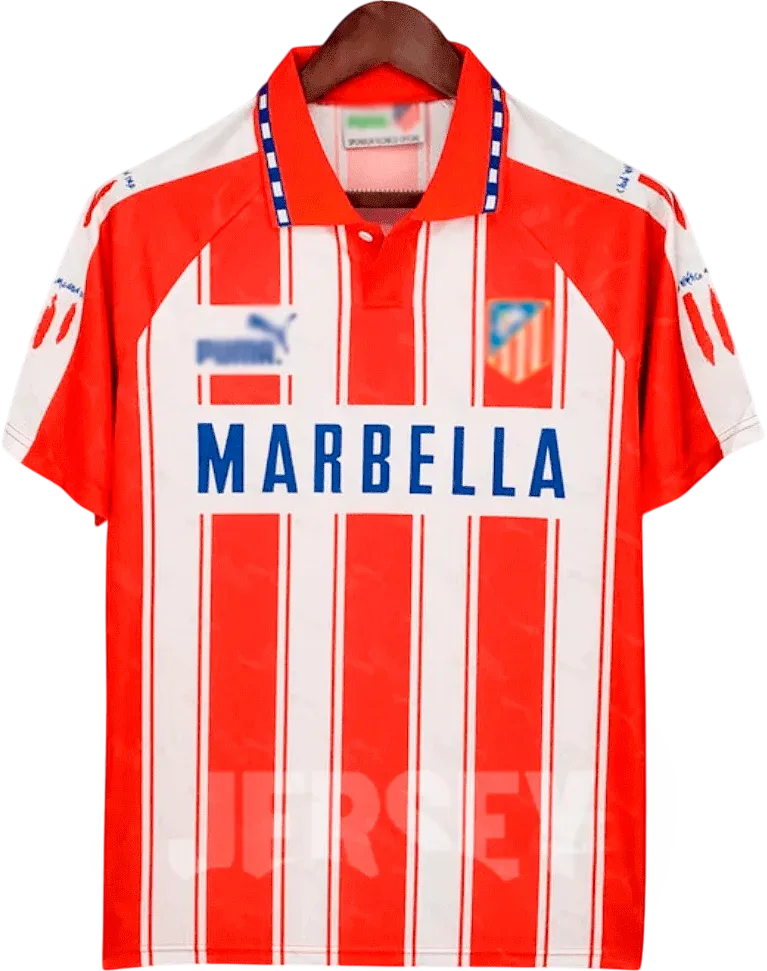 Atlético Madrid Retro-Trikot 1994/95 Heim – Vorderseite