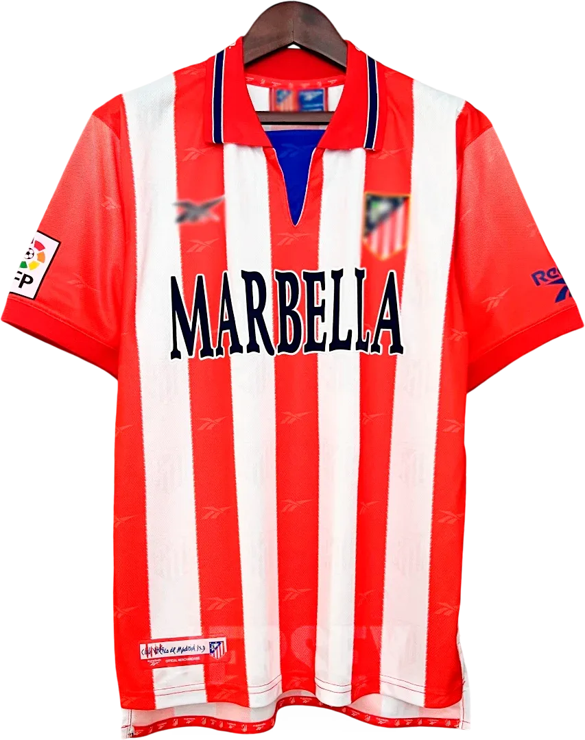 Atlético Madrid Retro-Trikot 1998/99 Heim – Vorderseite