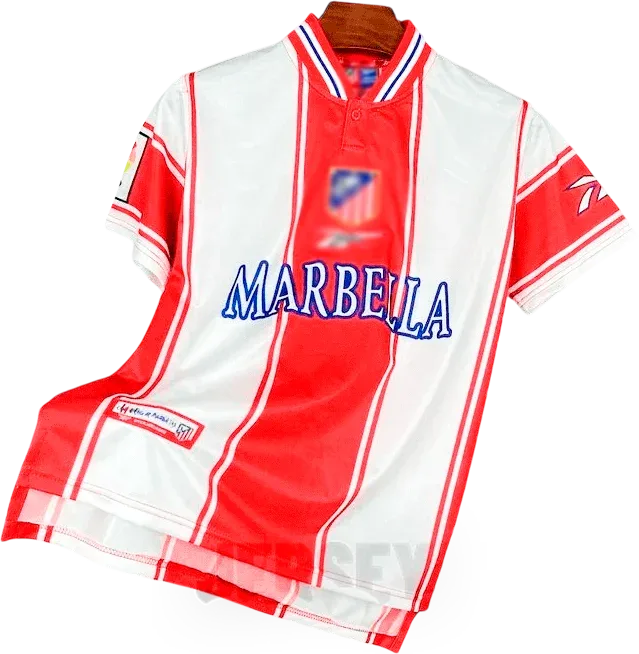 Atlético Madrid Retro-Trikot 1999/00 Heim – Vorderseite