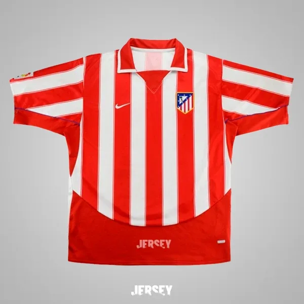 Atlético Madrid Retro-Trikot 2003/04 Heim – Vorderseite