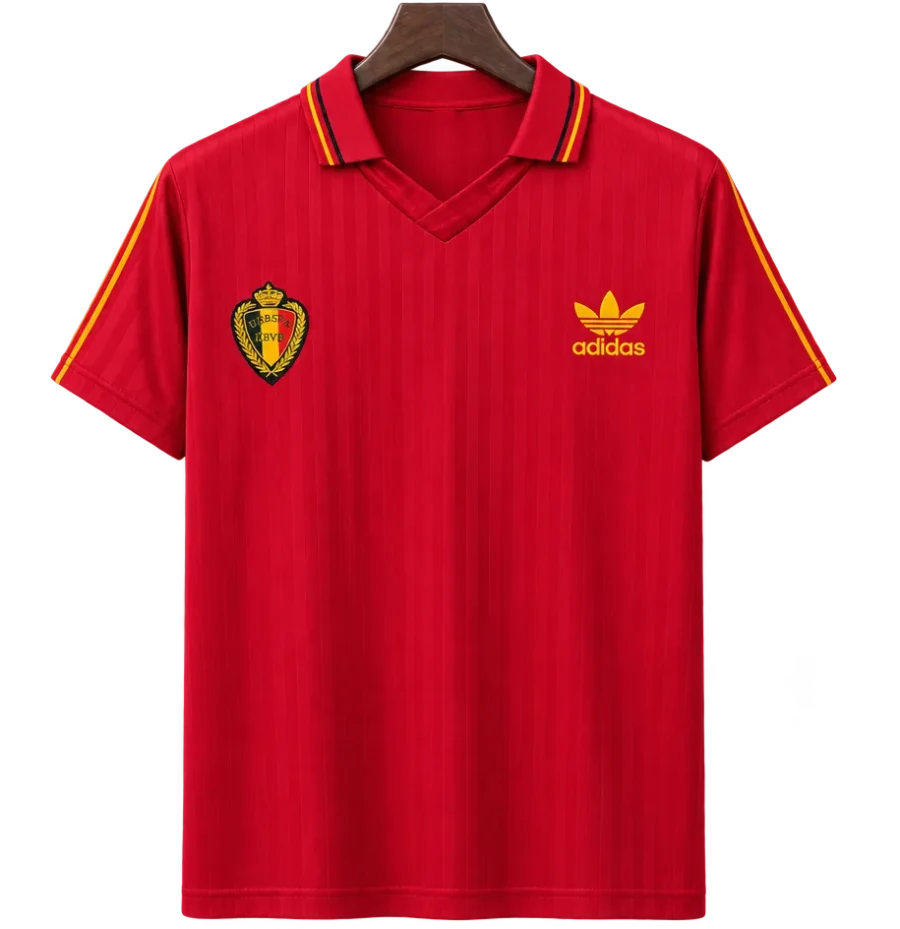 Belgien Retro-Trikot 1990 Heim – Vorderseite