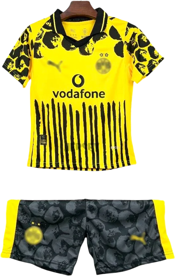 Borussia Dortmund Retro-Trikot 2025/26 Heim Klub-WM für Kinder – Vorderseite