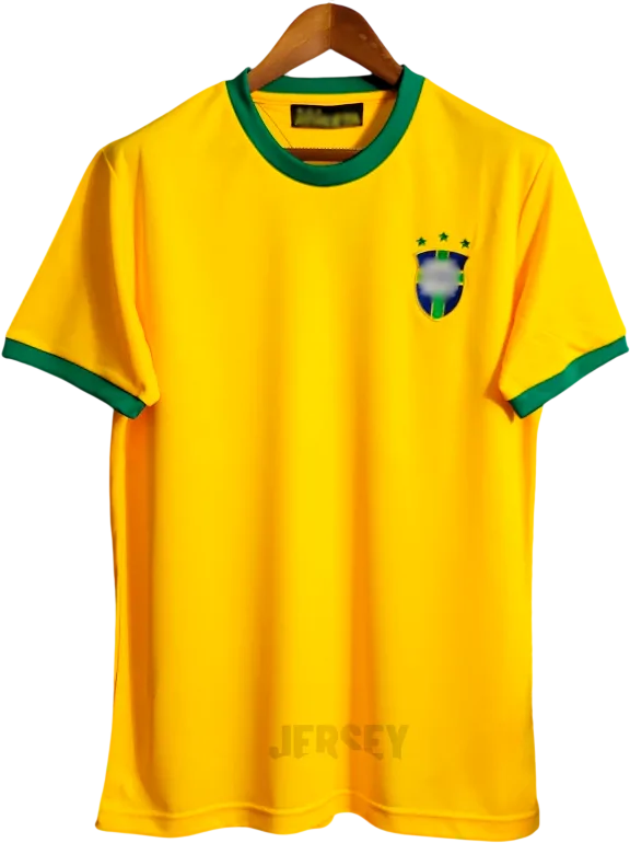 Brasilien Retro-Trikot 1971 Heim – Vorderseite