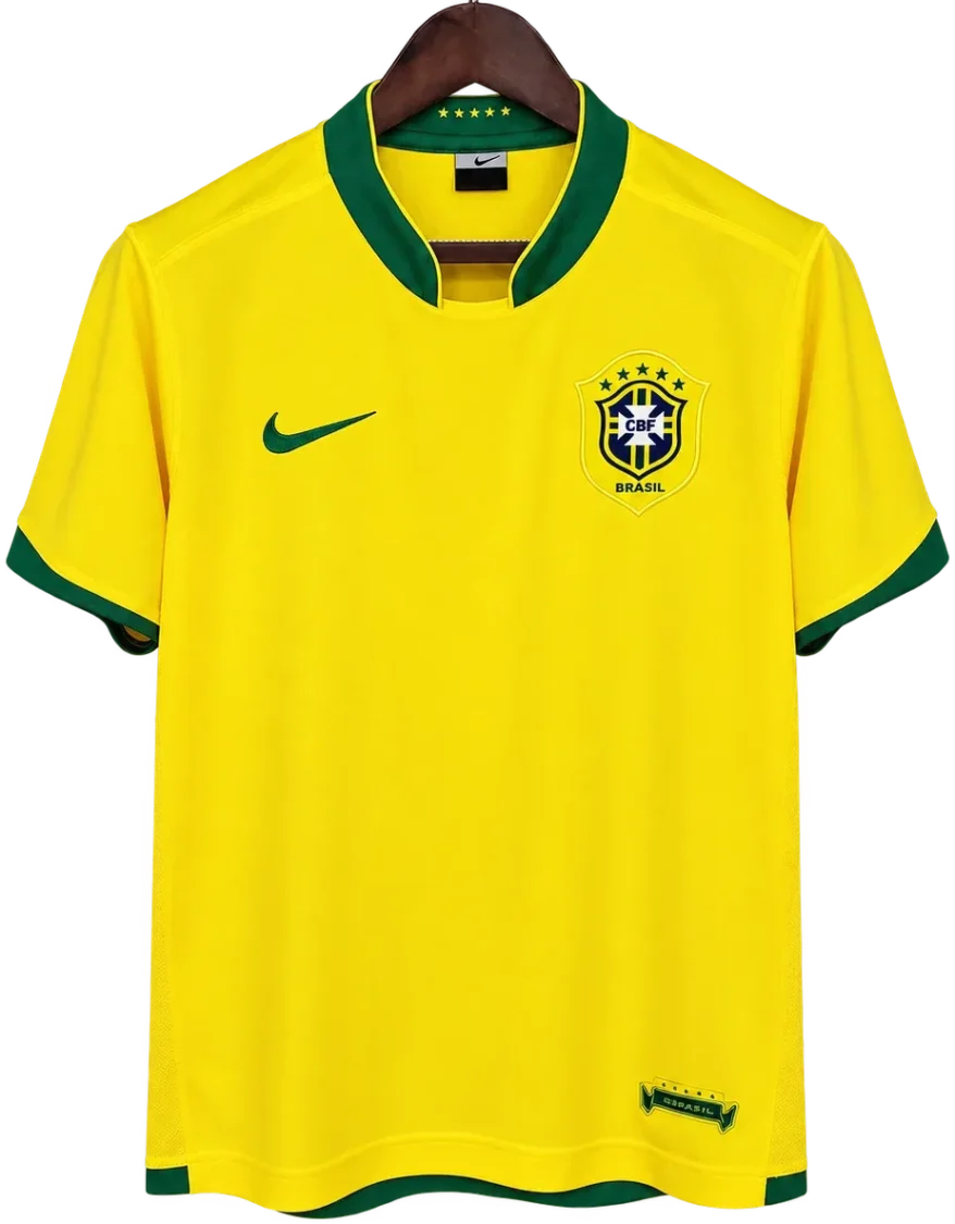Brasilien Retro-Trikot 2006 Heim – Vorderseite