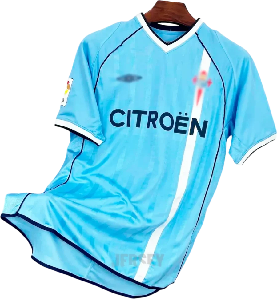 Celta Vigo Retro-Trikot 2001/02 Heim – Vorderseite