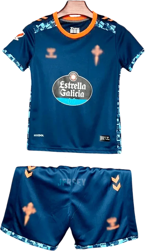 Celta Vigo Retro-Trikot 2024/25 Auswärts für Kinder – Vorderseite