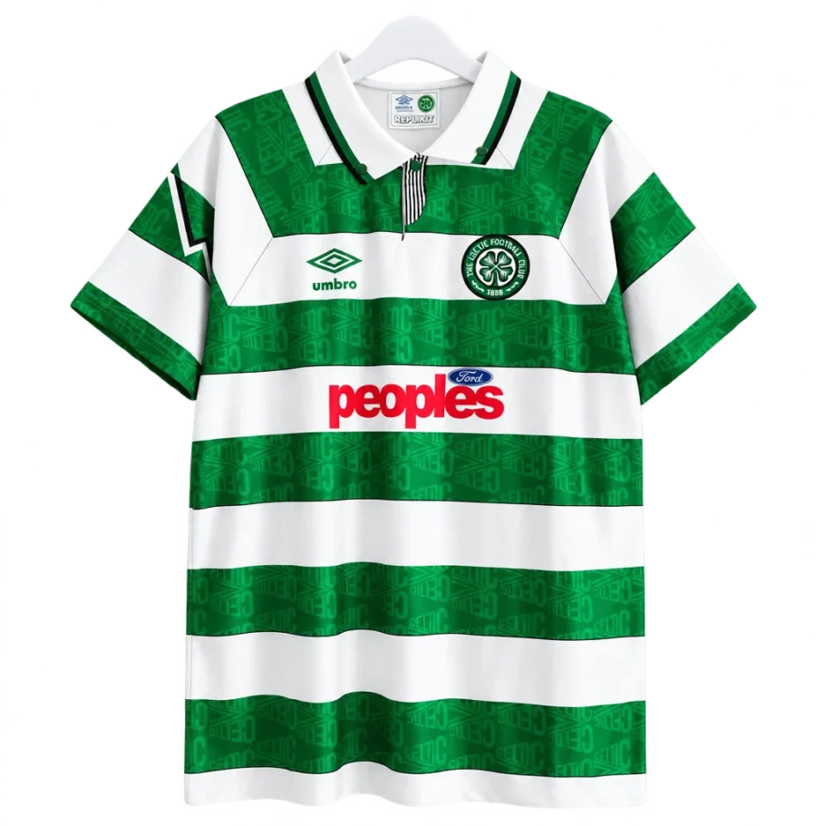 Celtic Glasgow Retro-Trikot 1991/92 Heim – Vorderseite