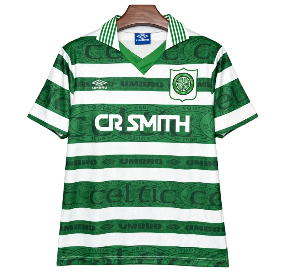 Celtic Glasgow Retro-Trikot 1995–97 Heim – Vorderseite