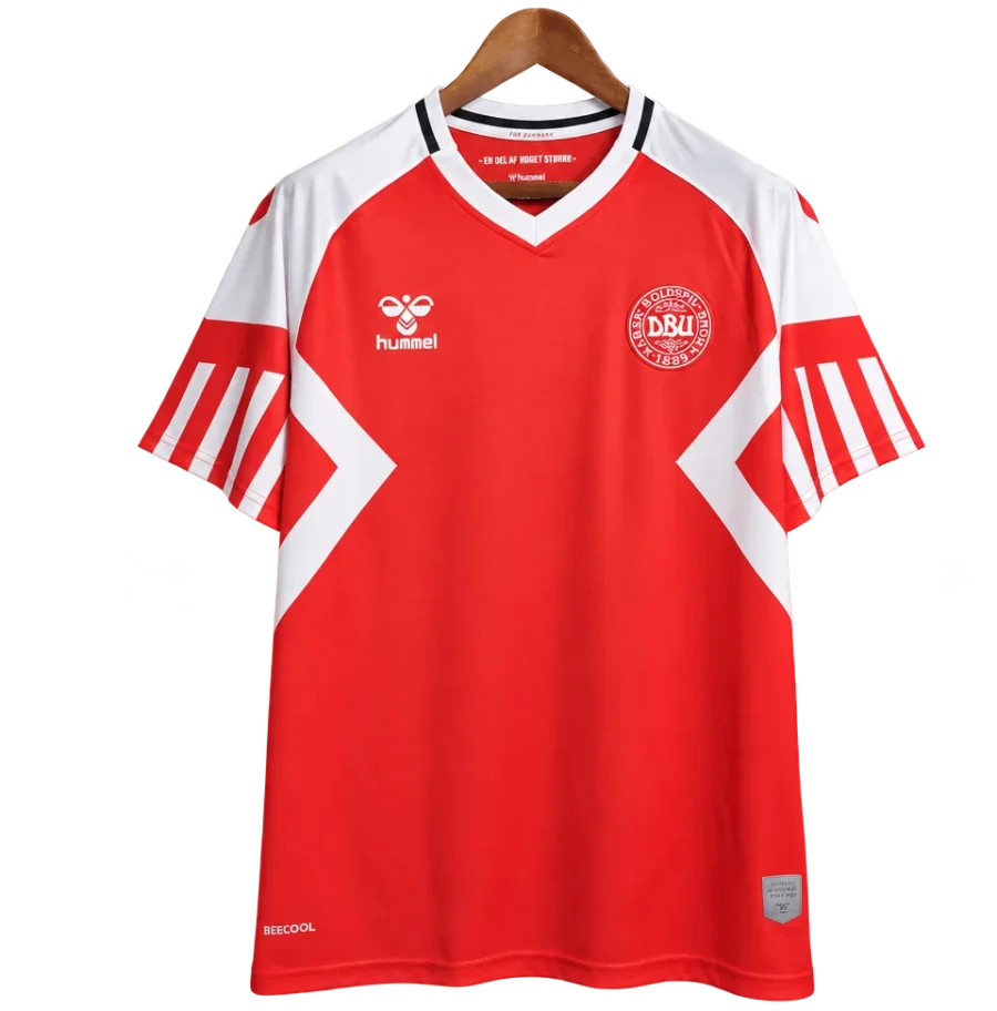 Dänemark Retro-Trikot 2023 Heim – Vorderseite