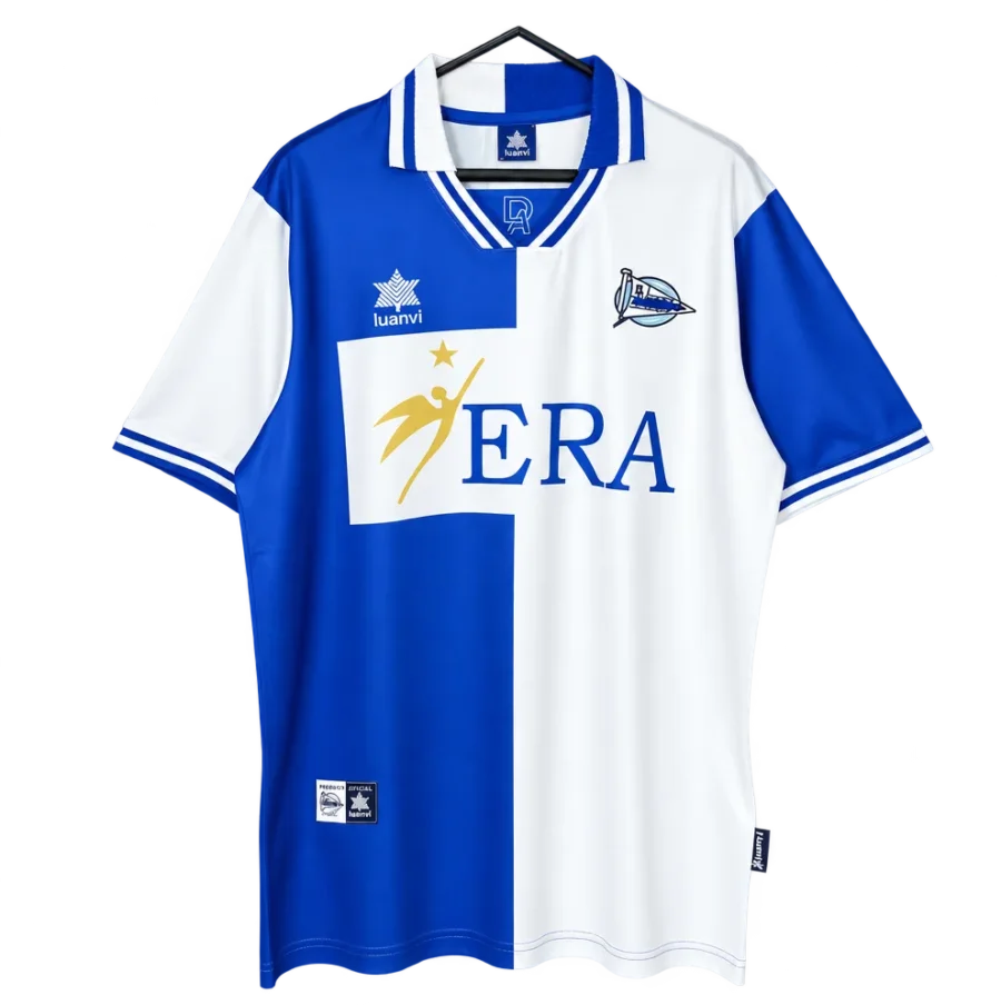 Deportivo Alavés Retro-Trikot 1999/00 Heim – Vorderseite