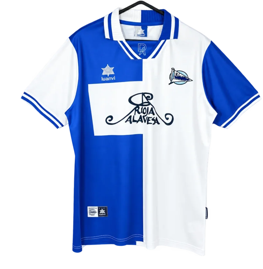 Deportivo Alavés Retro-Trikot 2000/01 Heim – Vorderseite