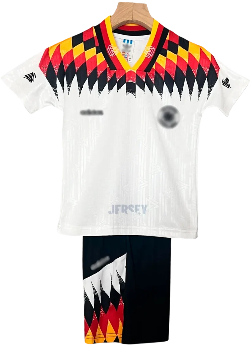 Deutschland Retro-Trikot 1996 Heim für Kinder – Vorderseite