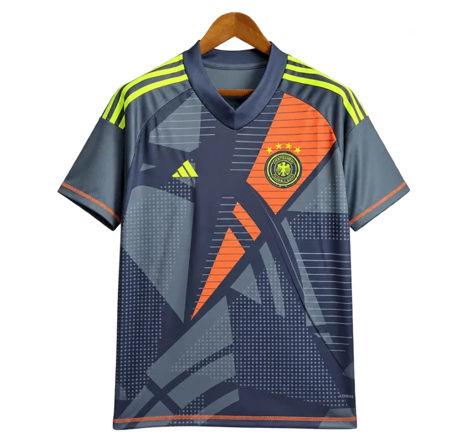 Deutschland Retro-Trikot 2024 Torwart Heim – Vorderseite