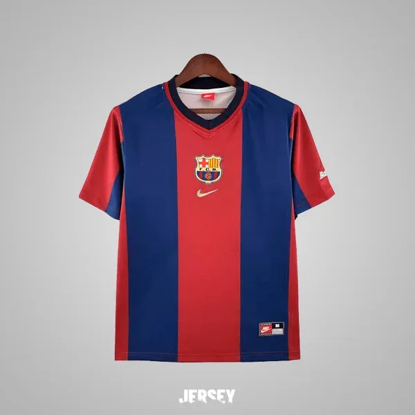 FC Barcelona Retro-Trikot 2000/01 Heim – Vorderseite