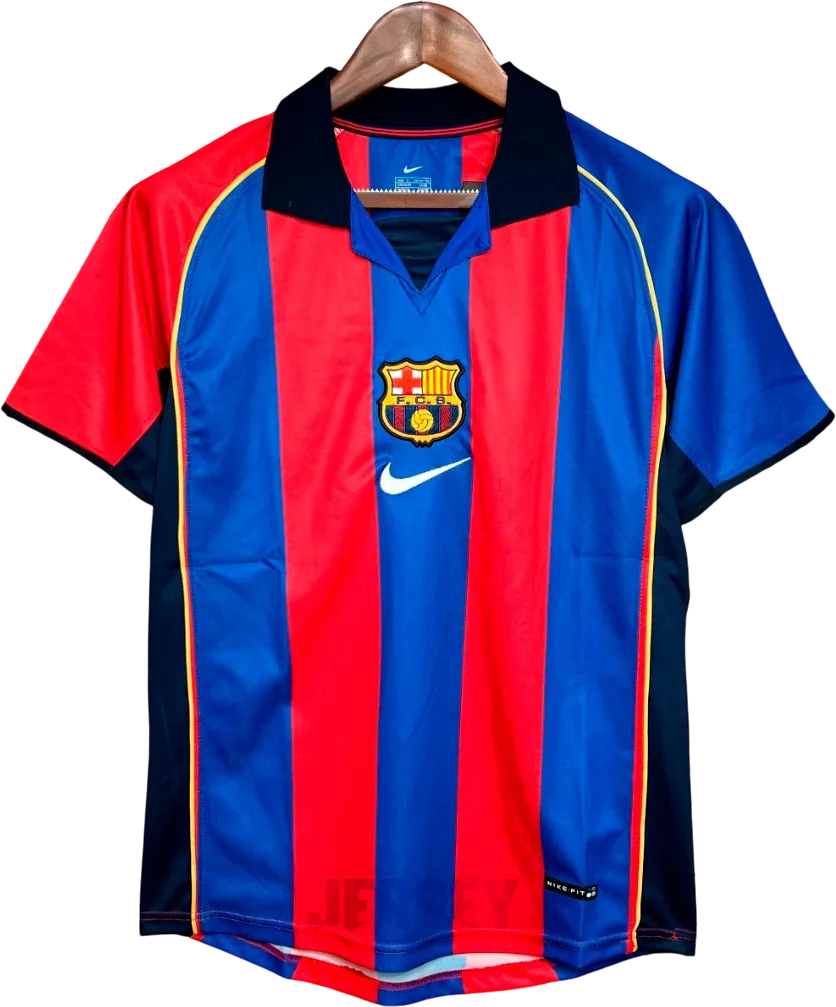 FC Barcelona Retro-Trikot 2001/02 Heim – Vorderseite