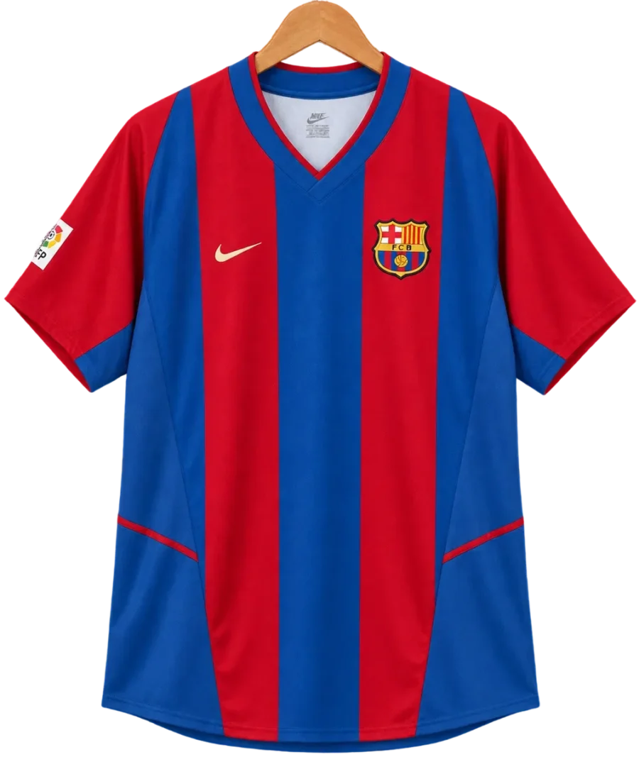 FC Barcelona Retro-Trikot 2002/03 Heim – Vorderseite