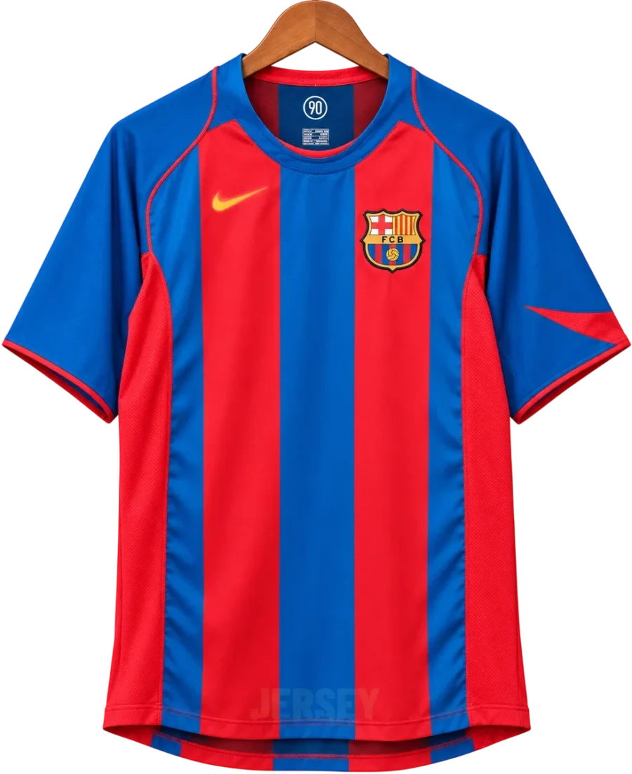 FC Barcelona Retro-Trikot 2004/05 Heim – Vorderseite