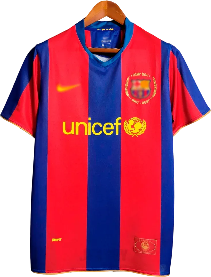 FC Barcelona Retro-Trikot 2007/08 Heim – Vorderseite