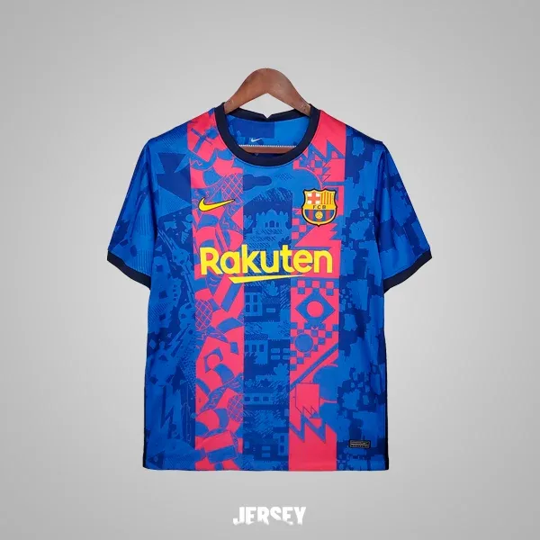 FC Barcelona Retro-Trikot 2021/22 Ausweich – Vorderseite