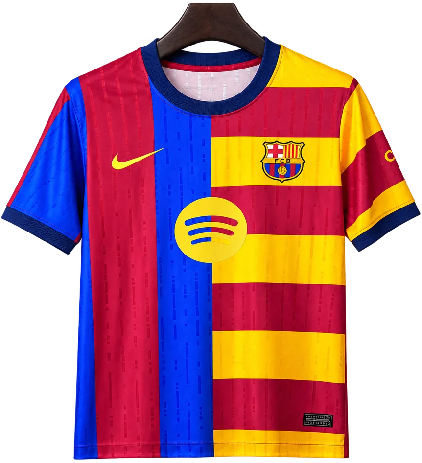 FC Barcelona Retro-Trikot 2026/27 Sonderedition Senyera Mashup – Vorderseite