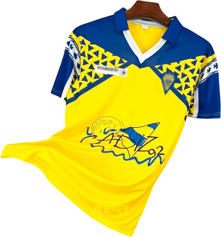 FC Cádiz Retro-Trikot 1991/92 Heim – Vorderseite