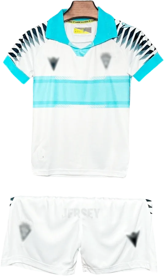 FC Cádiz Retro-Trikot 2024/25 Auswärts für Kinder – Vorderseite