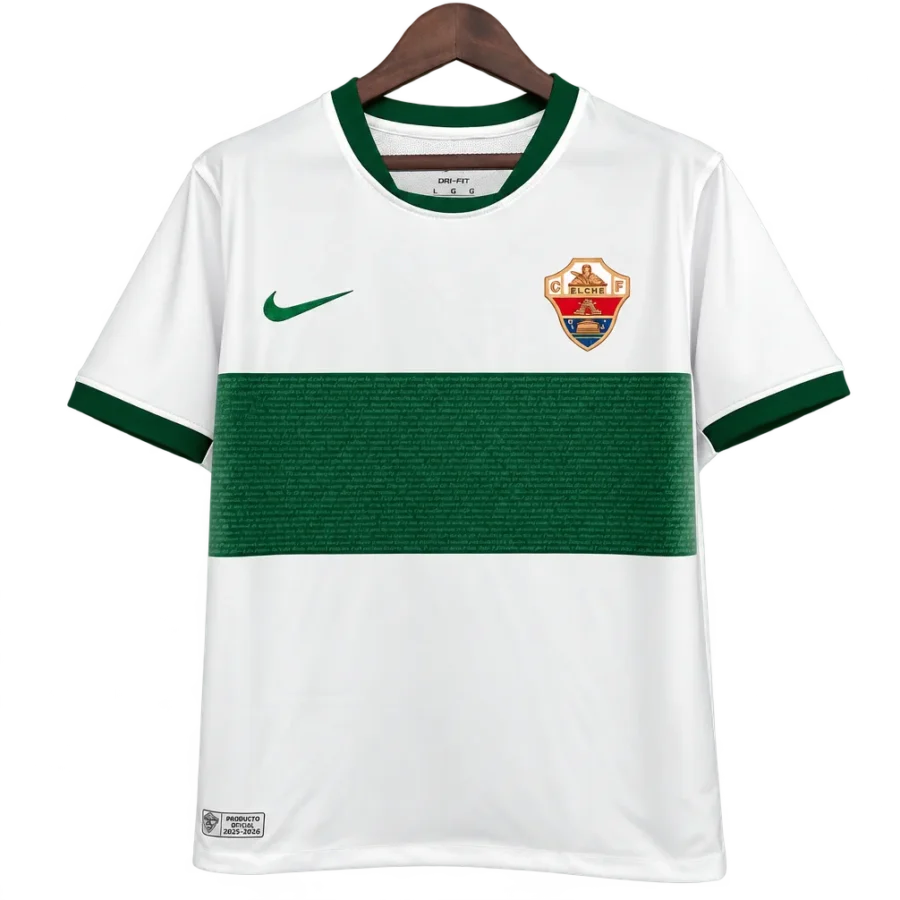 FC Elche Retro-Trikot 2025/26 Heim – Vorderseite