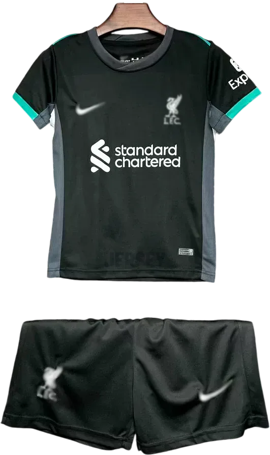FC Liverpool Retro-Trikot 2024/25 Auswärts für Kinder – Vorderseite