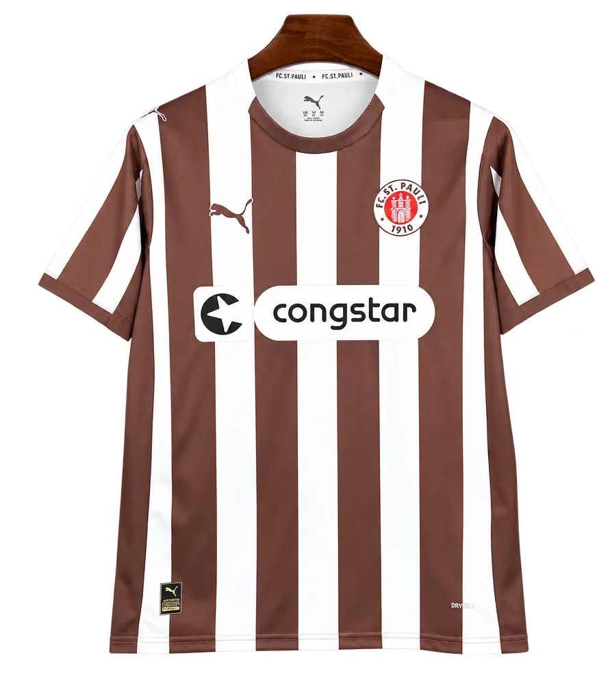 FC St. Pauli Retro-Trikot 2025/26 Heim – Vorderseite