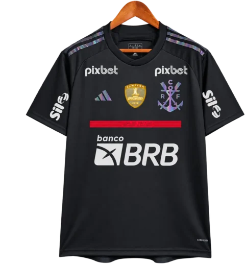 Flamengo Retro-Trikot 2023/24 Ausweich mit Sponsoren und Patch