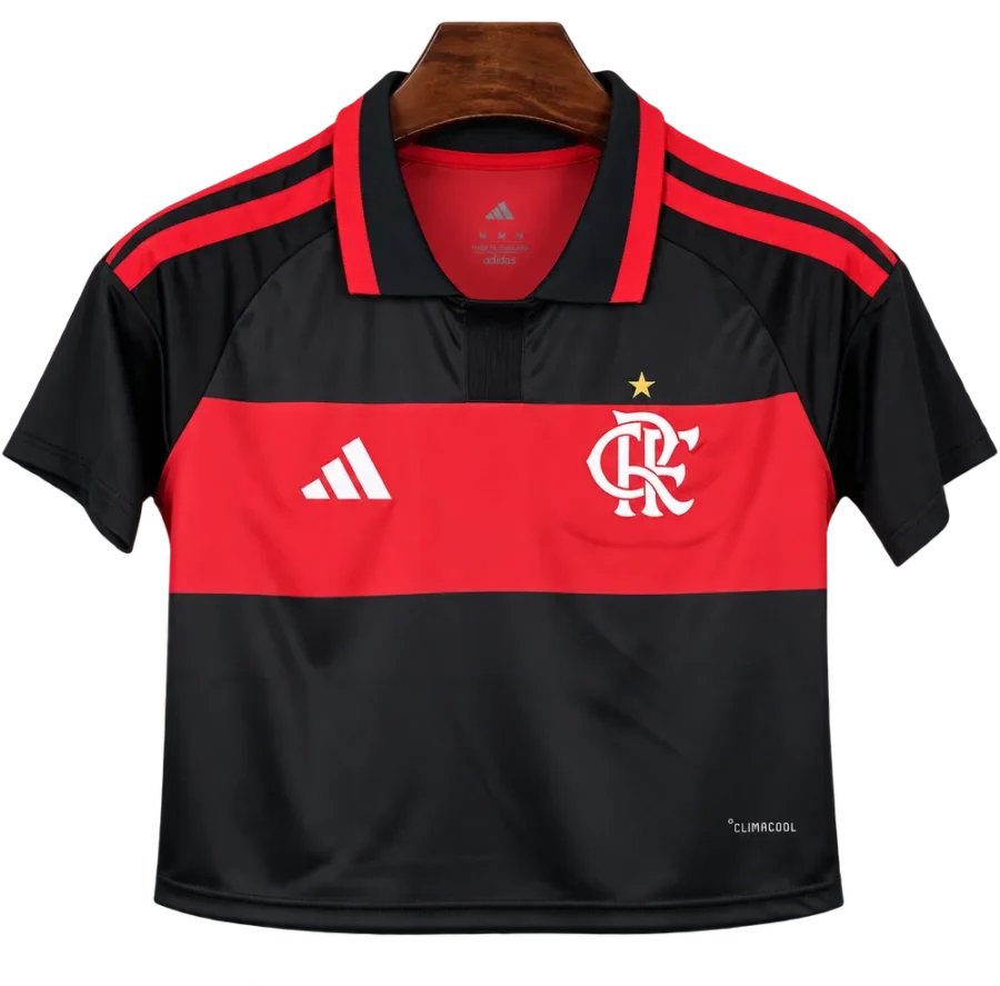 Flamengo Retro-Trikot 2026/27 Heim Frauen Crop-Top – Vorderseite