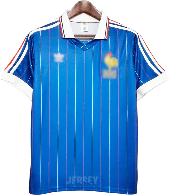 Frankreich Retro-Trikot 1982 Heim – Vorderseite
