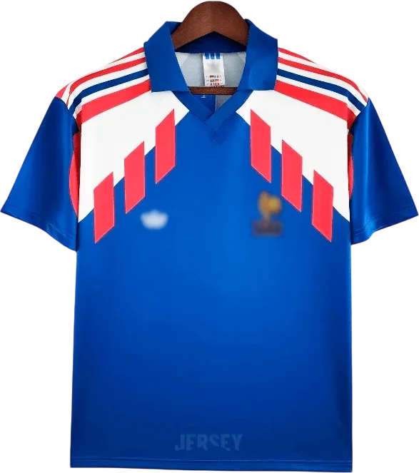 Frankreich Retro-Trikot 1990 Heim – Vorderseite
