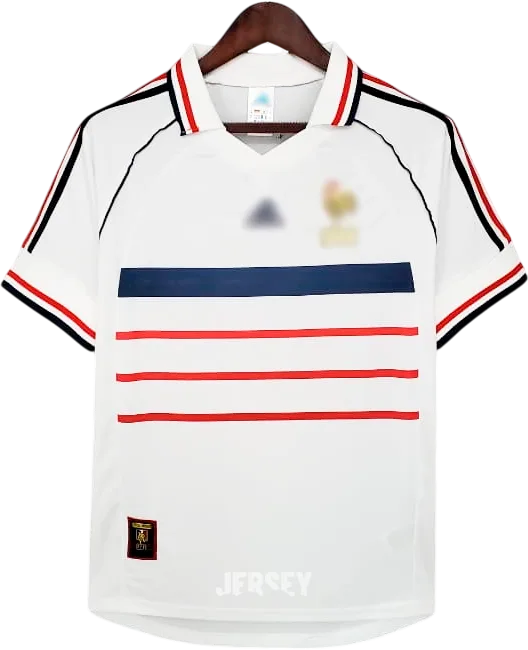 Frankreich Retro-Trikot 1998 Auswärts – Vorderseite