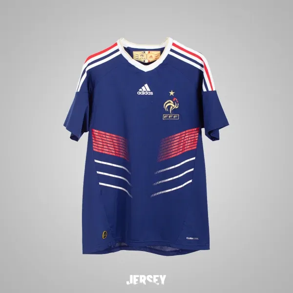 Frankreich Retro-Trikot 2010 Heim – Vorderseite