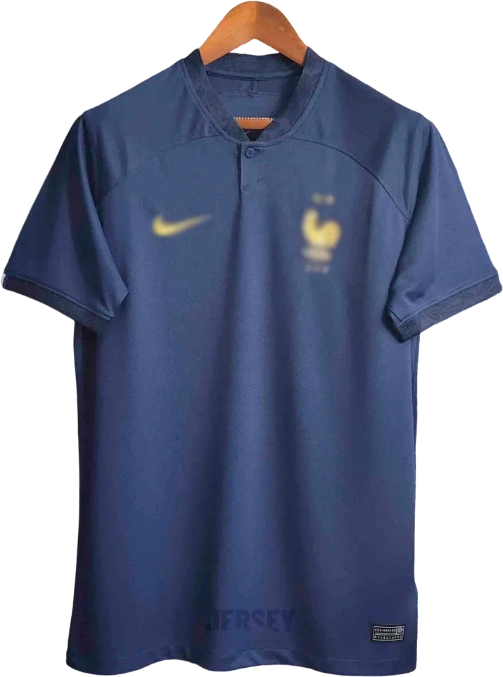Frankreich Retro-Trikot 2022 Heim – Vorderseite