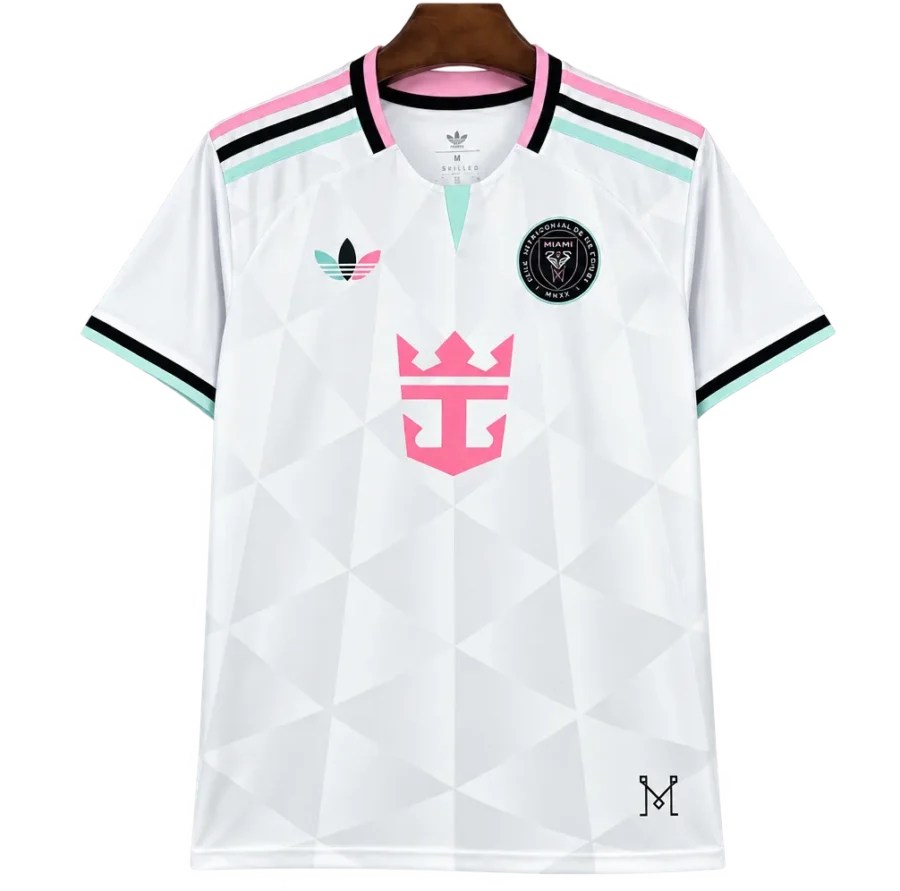 Inter Miami Retro-Trikot 2026/27 Ausweich mit Details in rosa und Schwarz – Vorderseite