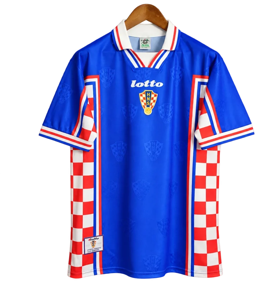 Kroatien Retro-Trikot 1998 Auswärts – Vorderseite