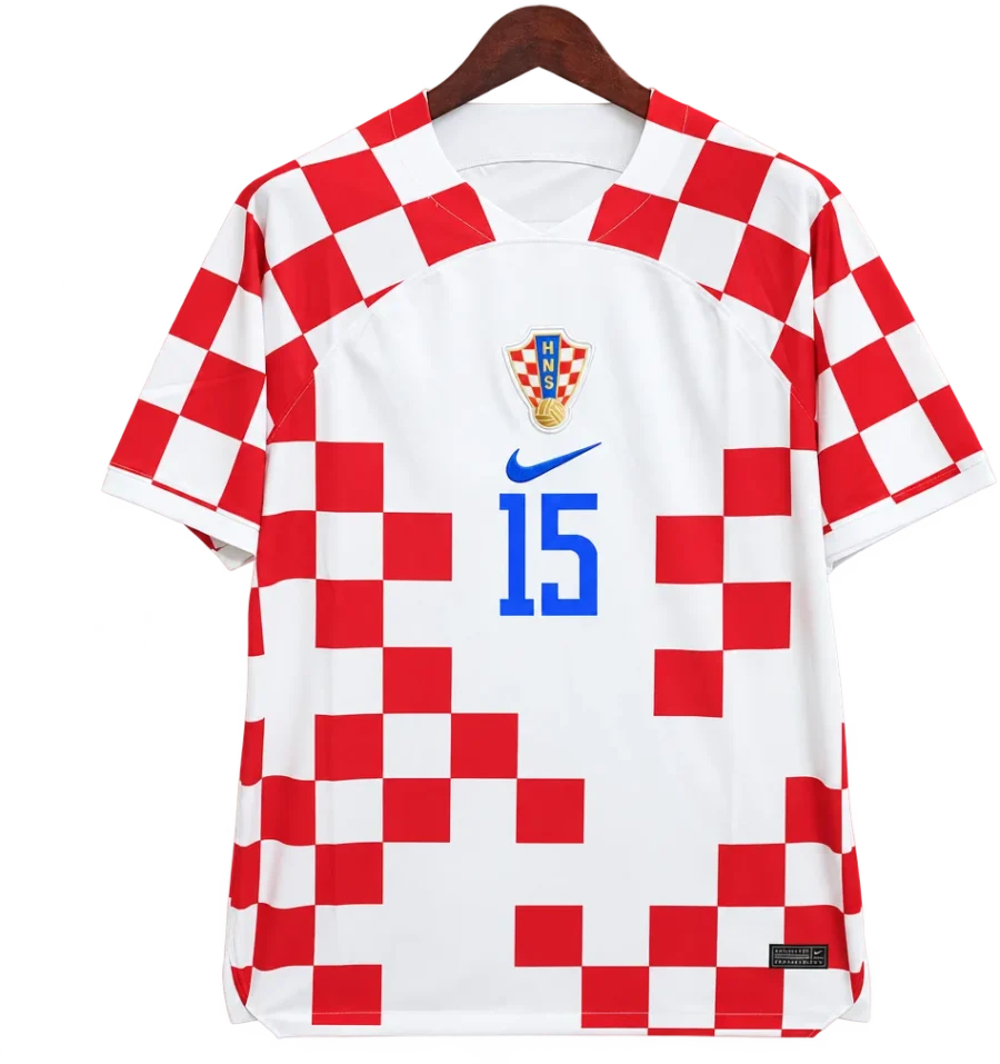 Kroatien Retro-Trikot 2022 Heim – Vorderseite